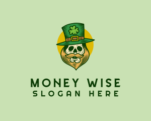 Lucky Skull Leprechaun logo design