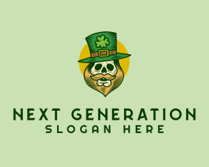 Lucky Skull Leprechaun logo design