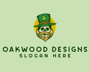 Lucky Skull Leprechaun logo design