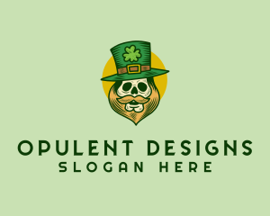 Lucky Skull Leprechaun logo design