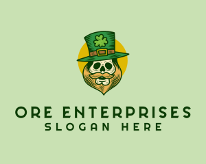 Lucky Skull Leprechaun logo design