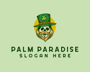 Lucky Skull Leprechaun logo design