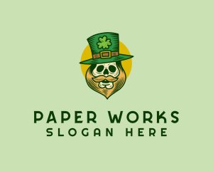 Lucky Skull Leprechaun logo design