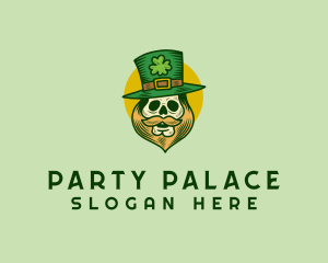 Lucky Skull Leprechaun logo design