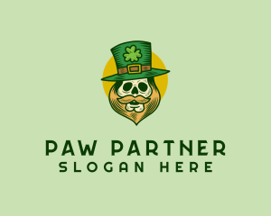 Lucky Skull Leprechaun logo design