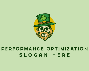 Lucky Skull Leprechaun logo design