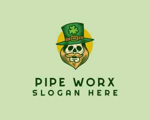 Lucky Skull Leprechaun logo design