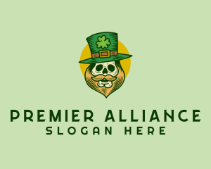 Lucky Skull Leprechaun logo design