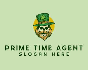 Lucky Skull Leprechaun logo design