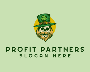 Lucky Skull Leprechaun logo design