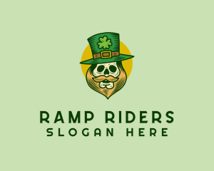 Lucky Skull Leprechaun logo design