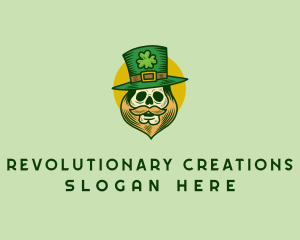 Lucky Skull Leprechaun logo design