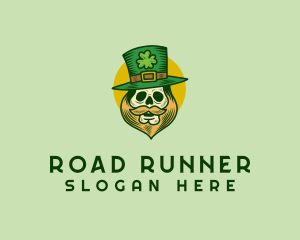 Lucky Skull Leprechaun logo design