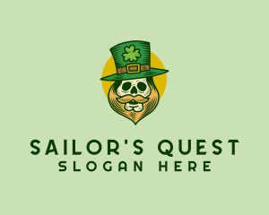 Lucky Skull Leprechaun logo design