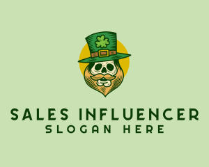 Lucky Skull Leprechaun logo design