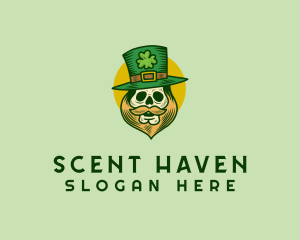 Lucky Skull Leprechaun logo design