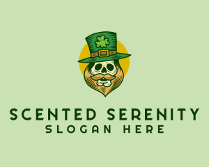 Lucky Skull Leprechaun logo design