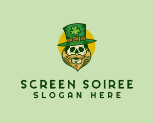 Lucky Skull Leprechaun logo design