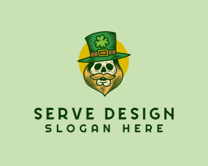 Lucky Skull Leprechaun logo design