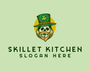 Lucky Skull Leprechaun logo design