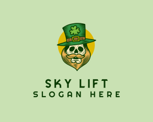 Lucky Skull Leprechaun logo design