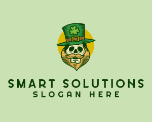 Lucky Skull Leprechaun logo design