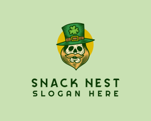 Lucky Skull Leprechaun logo design