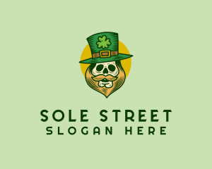 Lucky Skull Leprechaun logo design