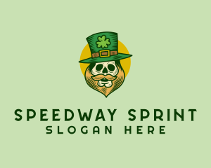 Lucky Skull Leprechaun logo design