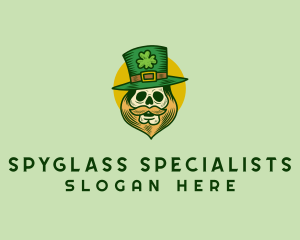 Lucky Skull Leprechaun logo design