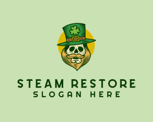 Lucky Skull Leprechaun logo design