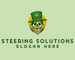 Lucky Skull Leprechaun logo design