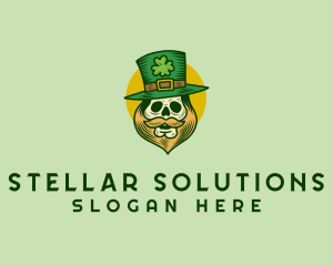 Lucky Skull Leprechaun logo design