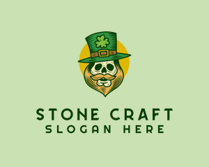 Lucky Skull Leprechaun logo design