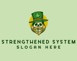 Lucky Skull Leprechaun logo design