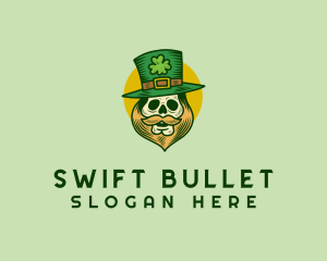 Lucky Skull Leprechaun logo design