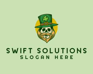 Lucky Skull Leprechaun logo design