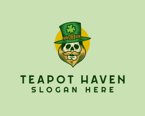 Lucky Skull Leprechaun logo design