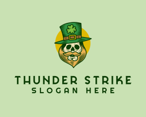 Lucky Skull Leprechaun logo design