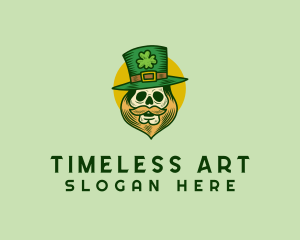 Lucky Skull Leprechaun logo design