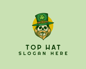 Lucky Skull Leprechaun logo design