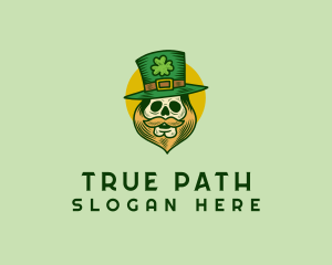 Lucky Skull Leprechaun logo design