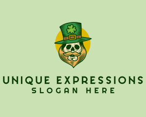 Lucky Skull Leprechaun logo design