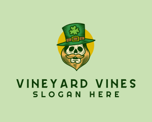 Lucky Skull Leprechaun logo design