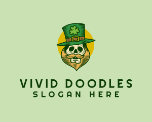 Lucky Skull Leprechaun logo design