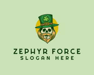 Lucky Skull Leprechaun logo design