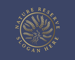 Nature Wellness Tree logo design