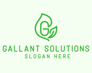 Leafy Letter G logo design