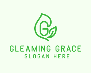 Leafy Letter G logo design