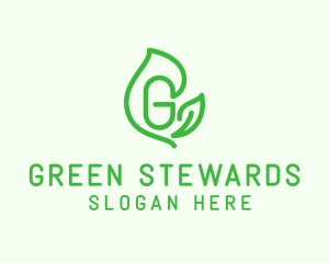 Leafy Letter G logo design